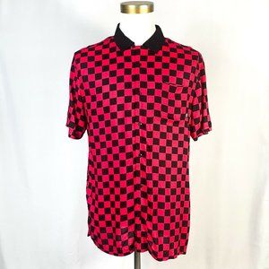 Vans Classic Fit Red Check Print Size Medium